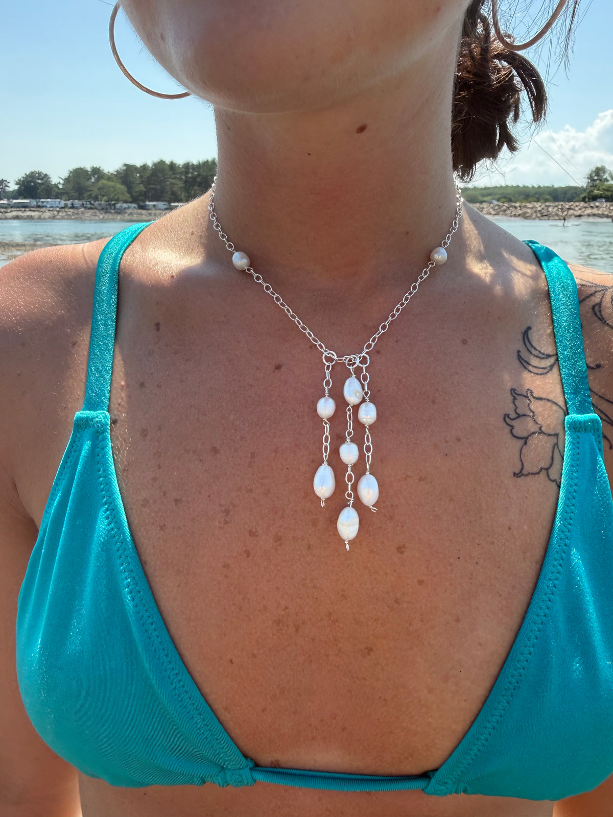 The Tidal Drop Necklace In Silver