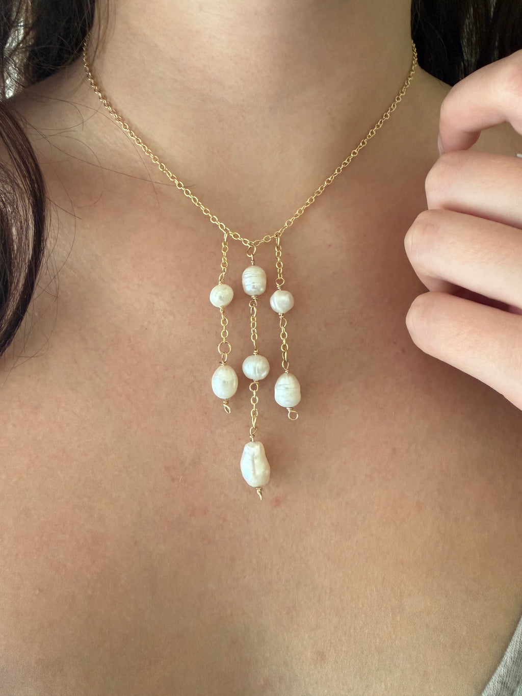 The Tidal Drop Necklace In Gold