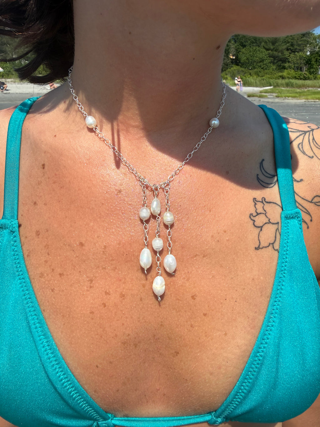 The Tidal Drop Necklace In Silver