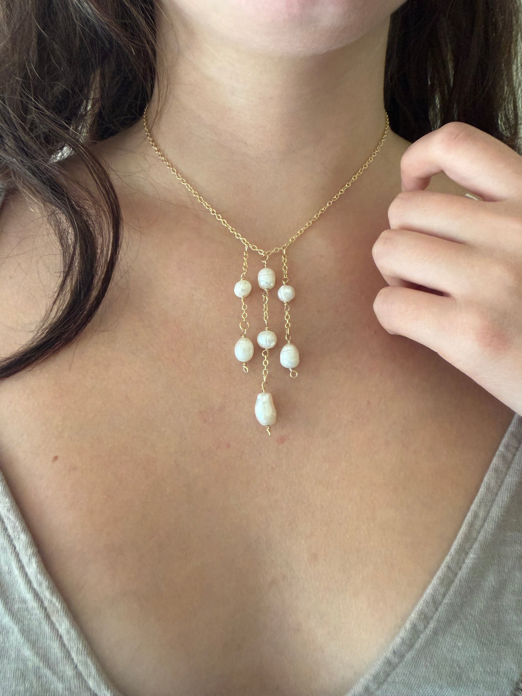 The Tidal Drop Necklace In Gold